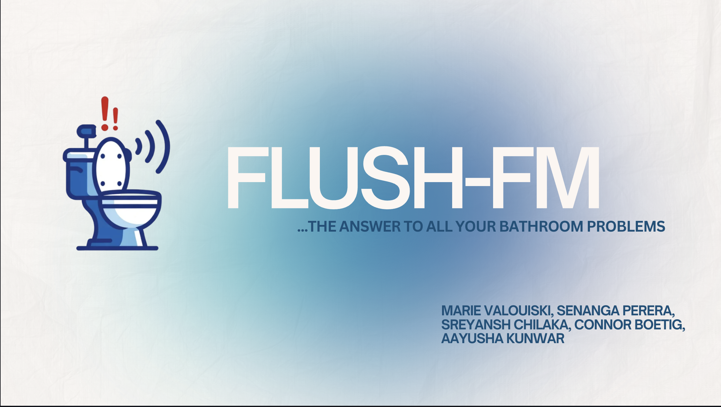 FlushFM title card with team names